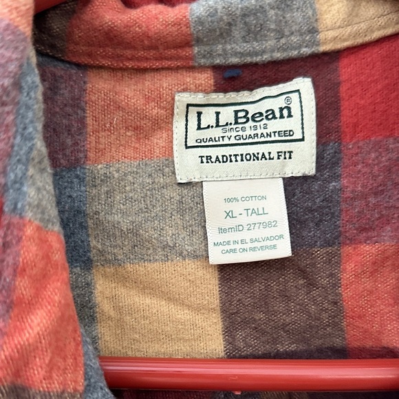 L.L. Bean Multicolor Plaid Casual Button Down Shirt - Picture 4 of 5